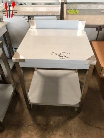  table inox 70x70 avec dosseret neuf