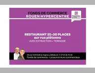 ROUEN hypercentre - Restaurant 30 couverts avec terrasse à vendre