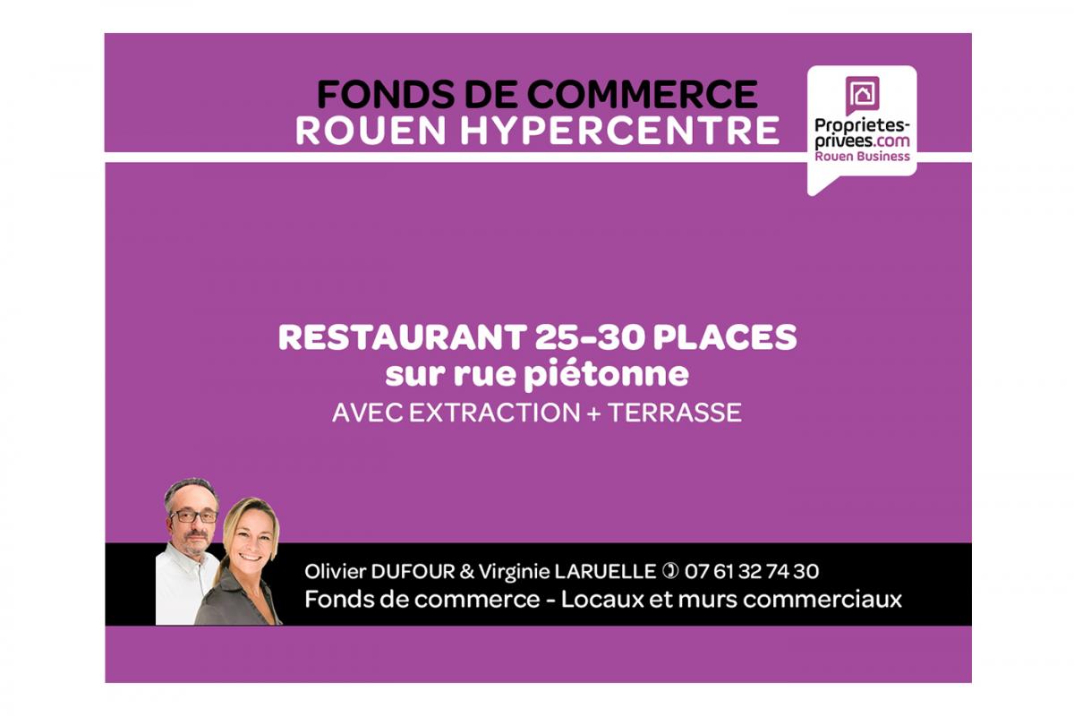 ROUEN hypercentre - Restaurant 30 couverts avec terrasse à vendre