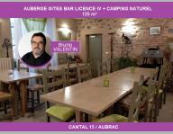 15 CANTAL - AUBERGE, BAR LICENCE IV 125 m², CHAMBRES D'HÖTES, CAMPING