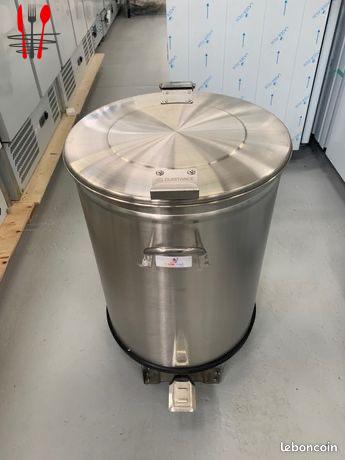 Poubelle cuisine inox 100l à pédale